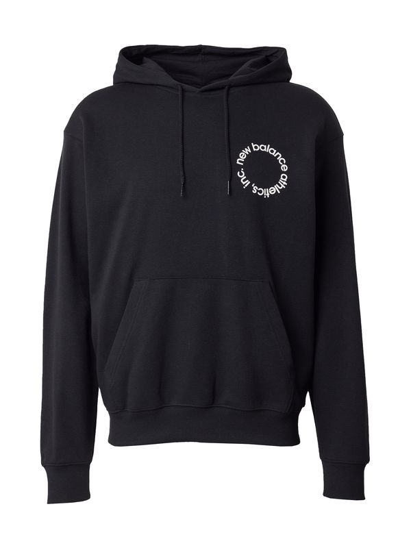new balance new balance Sweater majica  crna / bijela