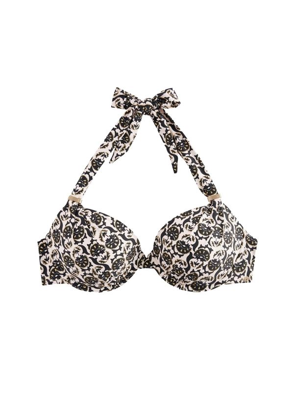 Next Next Bikini gornji dio  bež / ecru/prljavo bijela / crna