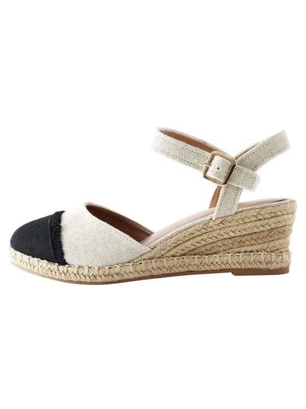Next Next Cipele s potpeticom i otvorenom petom 'Forever Comfort'  boja pijeska / crna