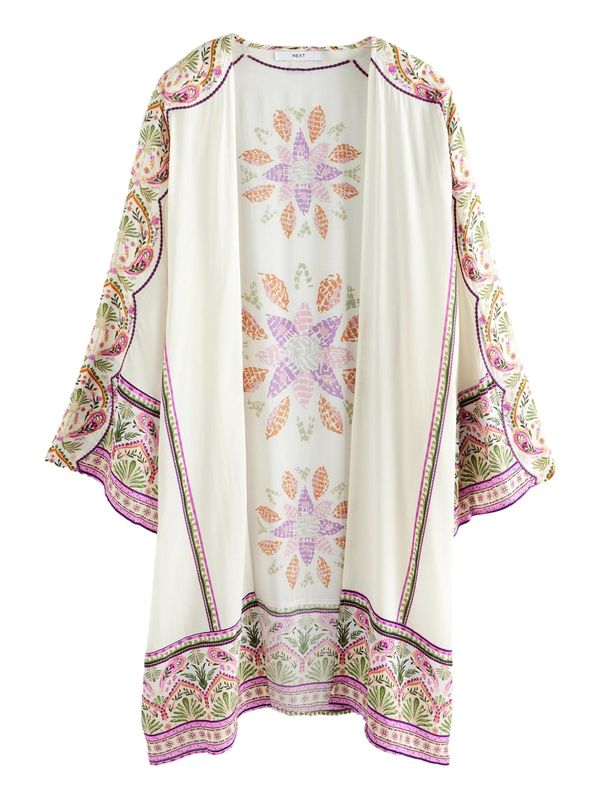 Next Next Kimono  kivi zelena / ljubičasta / svijetloroza / vuneno bijela