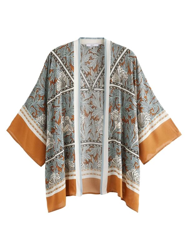 Next Next Kimono 'William Morris'  svijetloplava / karamela / crna / bijela