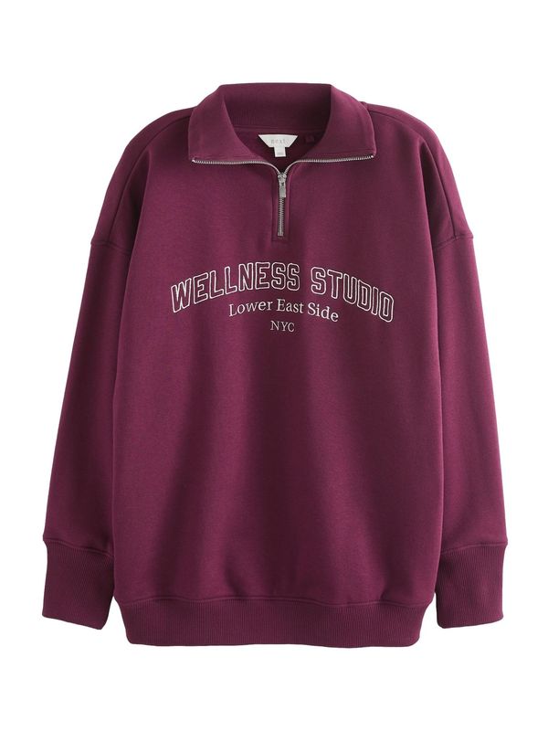 Next Next Sweater majica  burgund / bijela