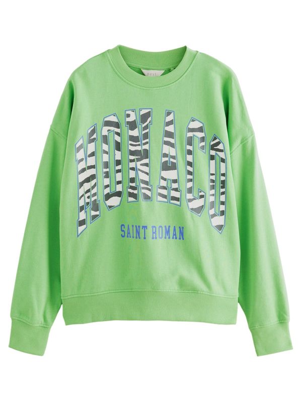 Next Next Sweater majica  plava / zelena / crna / bijela