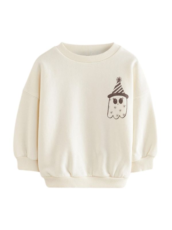 Next Next Sweater majica  smeđa / bijela