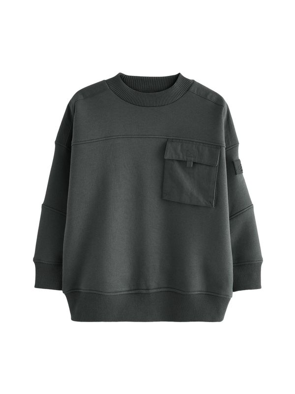 Next Next Sweater majica  tamo siva