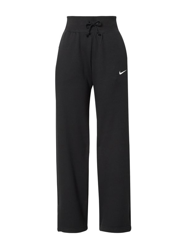 NIKE NIKE Hlače 'Phoenix Fleece'  crna / bijela