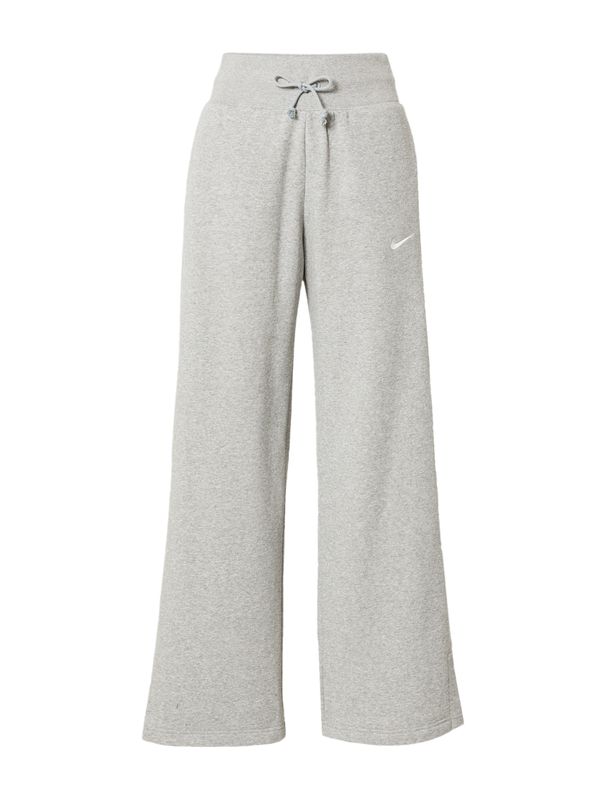 NIKE NIKE Hlače 'Phoenix Fleece'  siva melange / bijela