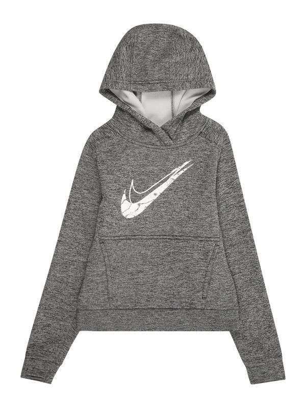 NIKE NIKE Sportska sweater majica  siva / crna melange / bijela