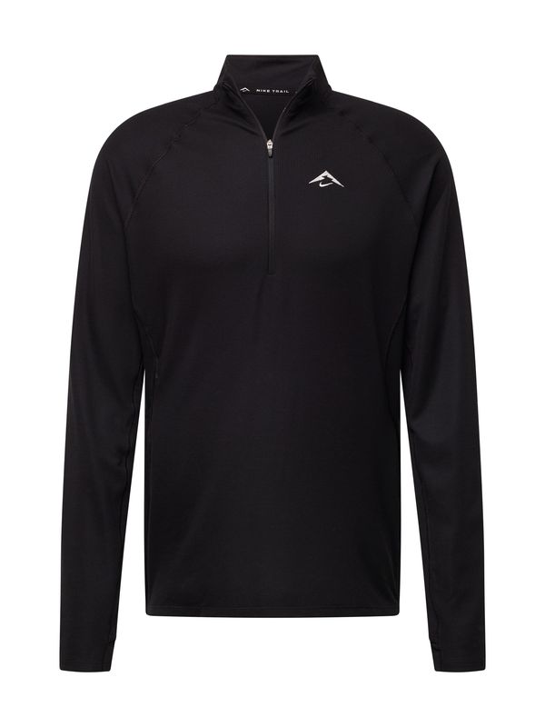 NIKE NIKE Sportska sweater majica 'TRAIL'  crna / bijela