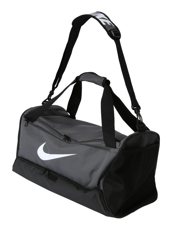 NIKE NIKE Sportska torba 'Brasilia 9.5'  siva / crna / bijela
