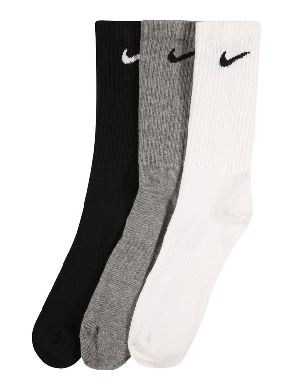 NIKE NIKE Sportske čarape 'EVERYDAY'  siva melange / crna / bijela