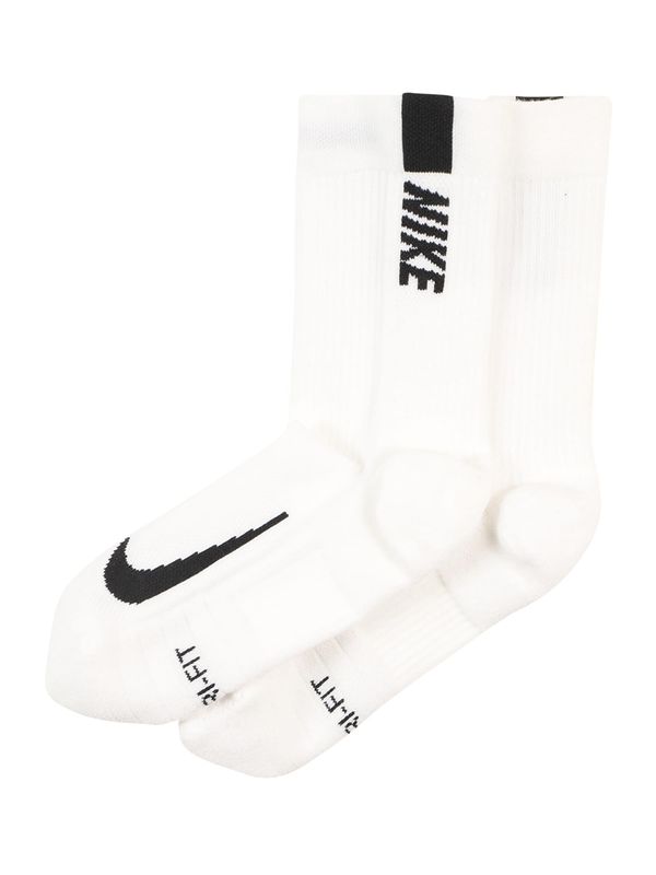 NIKE NIKE Sportske čarape 'Multiplier'  crna / bijela