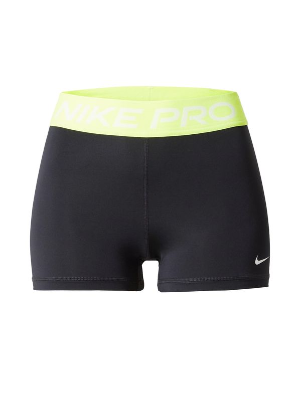 NIKE NIKE Sportske hlače  neonsko žuta / crna / bijela