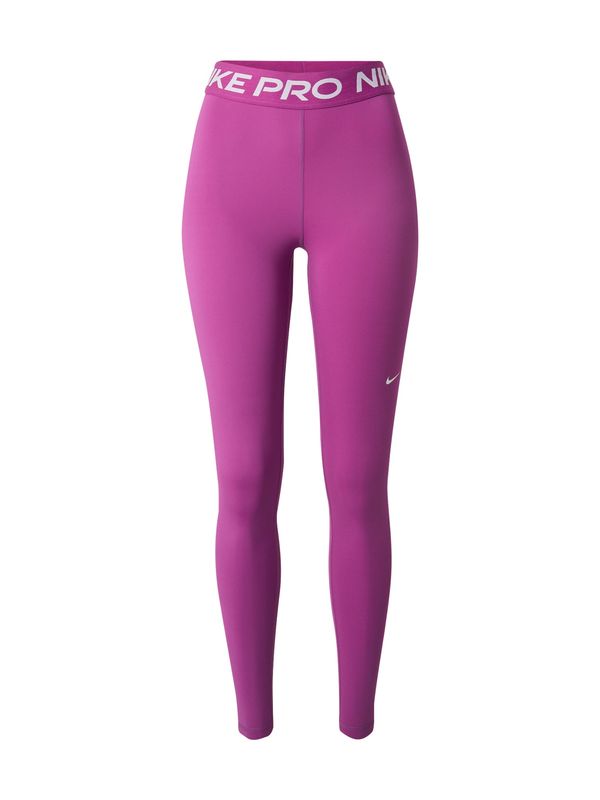 NIKE NIKE Sportske hlače 'Pro'  fuksija / bijela