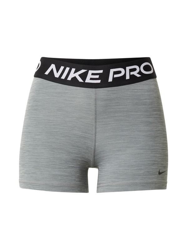 NIKE NIKE Sportske hlače 'Pro'  siva melange / crna / bijela