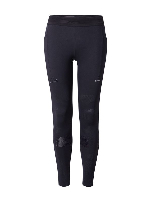 NIKE NIKE Sportske hlače 'Running Division'  siva / svijetlosiva / crna