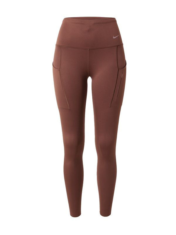 NIKE NIKE Sportske hlače  smeđa / bijela