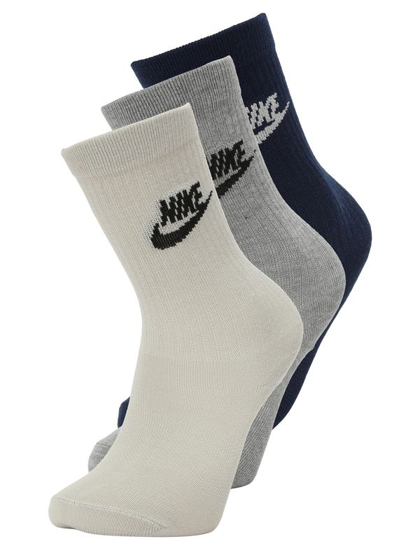 Nike Sportswear Nike Sportswear Čarape 'Everyday Essential'  boja pijeska / tamno plava / siva melange / crna