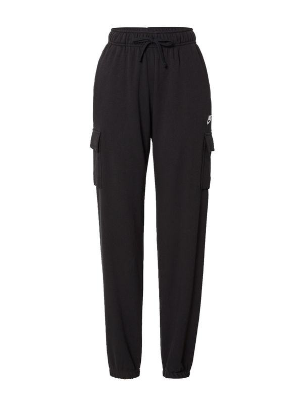Nike Sportswear Nike Sportswear Cargo hlače 'Club Fleece'  crna / bijela