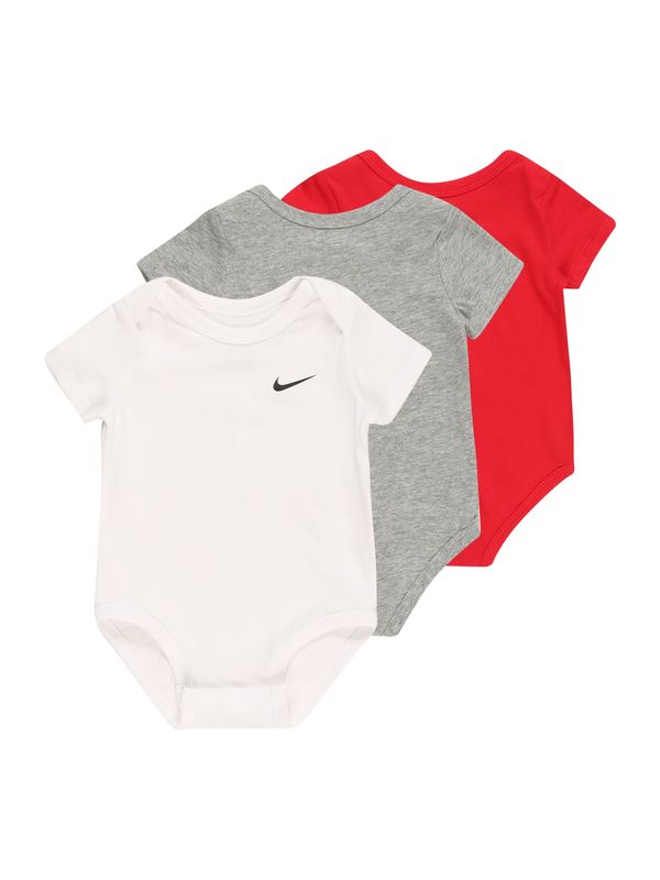 Nike Sportswear Nike Sportswear Dječji bodi  siva melange / crvena / bijela
