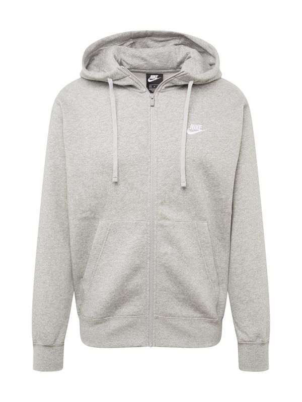 Nike Sportswear Nike Sportswear Gornji dio trenirke 'Club Fleece'  siva melange / bijela