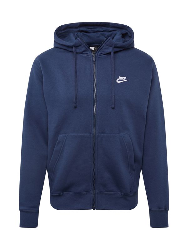 Nike Sportswear Nike Sportswear Gornji dio trenirke 'Club Fleece'  tamno plava / bijela
