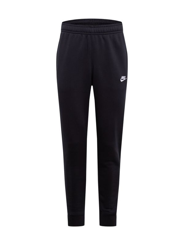 Nike Sportswear Nike Sportswear Hlače 'Club Fleece'  crna / bijela