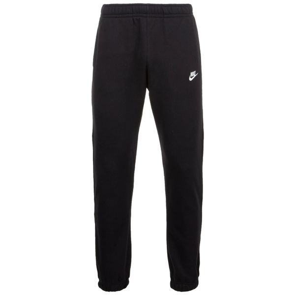 Nike Sportswear Nike Sportswear Hlače 'Club Fleece'  crna / bijela