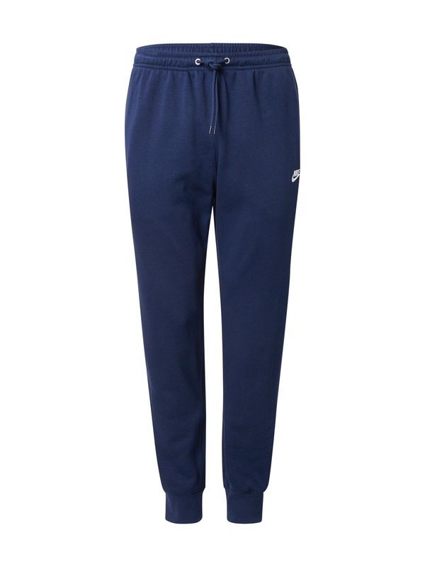 Nike Sportswear Nike Sportswear Hlače 'Club Fleece'  mornarsko plava / bijela