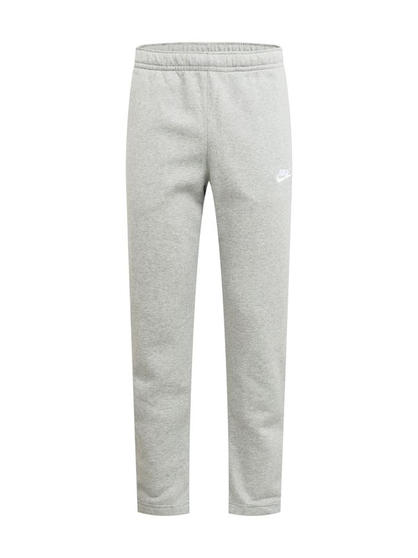 Nike Sportswear Nike Sportswear Hlače 'CLUB FLEECE'  siva melange / bijela