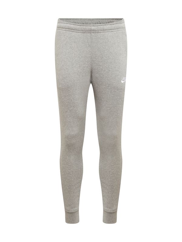 Nike Sportswear Nike Sportswear Hlače 'Club Fleece'  svijetlosiva / bijela