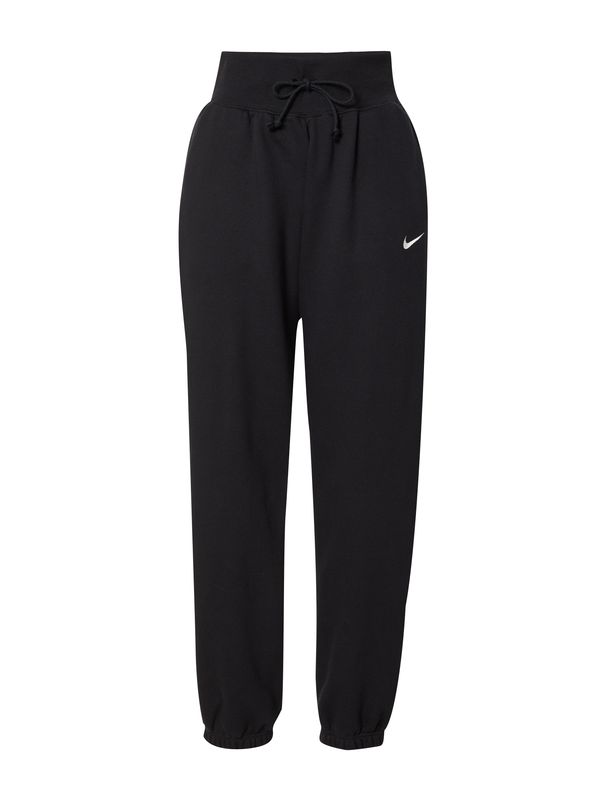 Nike Sportswear Nike Sportswear Hlače 'Phoenix Fleece'  crna / bijela
