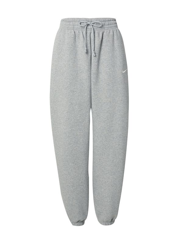 Nike Sportswear Nike Sportswear Hlače 'Phoenix Fleece'  svijetlosiva / bijela