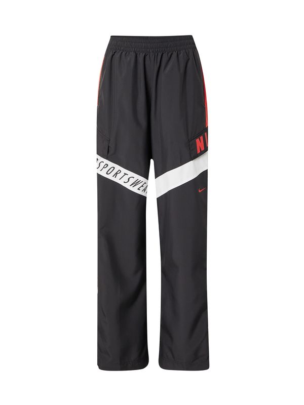 Nike Sportswear Nike Sportswear Hlače  svijetlo crvena / crna / bijela