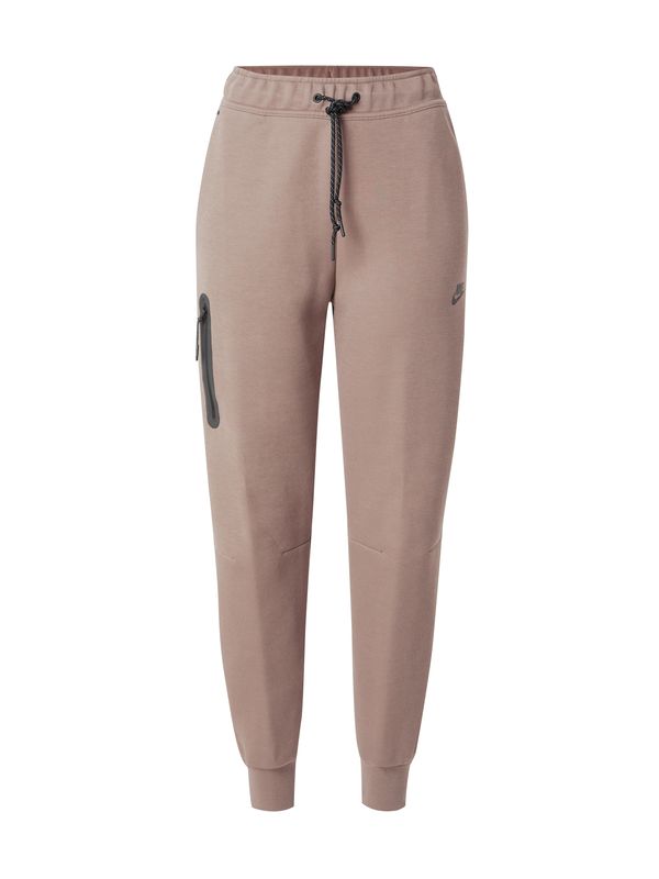 Nike Sportswear Nike Sportswear Hlače 'TCH FLC'  svijetlosmeđa