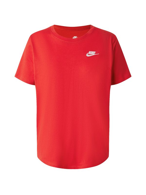 Nike Sportswear Nike Sportswear Majica 'Club Essential'  crvena / bijela