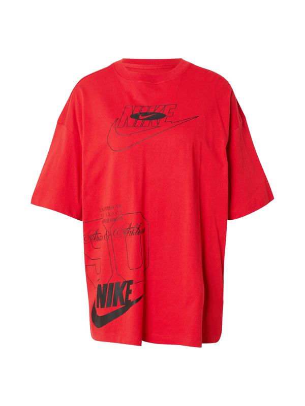 Nike Sportswear Nike Sportswear Majica 'DANCE'  crvena / crna