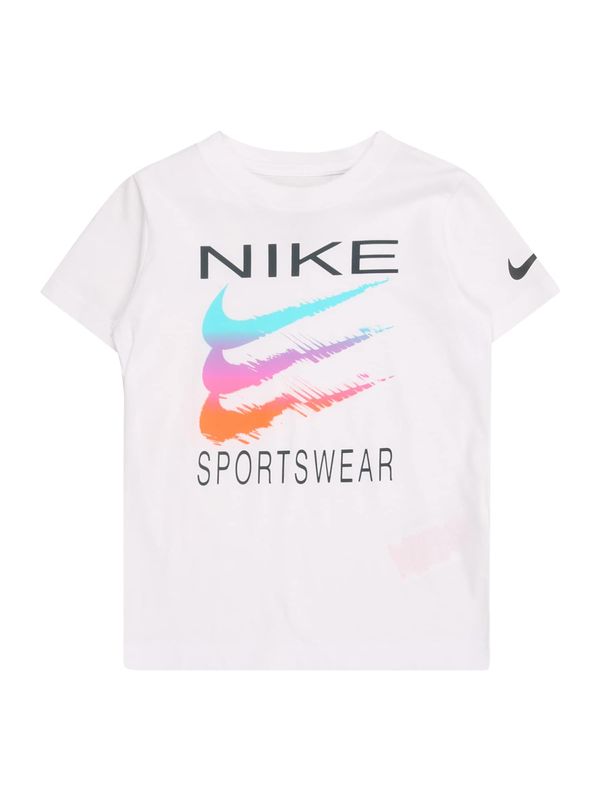 Nike Sportswear Nike Sportswear Majica 'SWOOSH'  neonsko plava / ciglasto crvena / crna / bijela