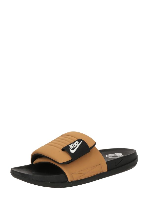 Nike Sportswear Nike Sportswear Natikače s potpeticom 'OffCourt Adjust'  moka smeđa / crna / bijela