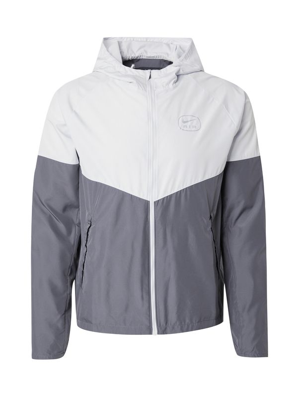 Nike Sportswear Nike Sportswear Prijelazna jakna 'AIR'  akvamarin / svijetlosiva / tamo siva