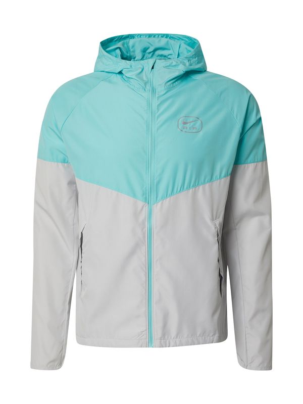 Nike Sportswear Nike Sportswear Prijelazna jakna 'AIR'  tirkiz / svijetlosiva / crna
