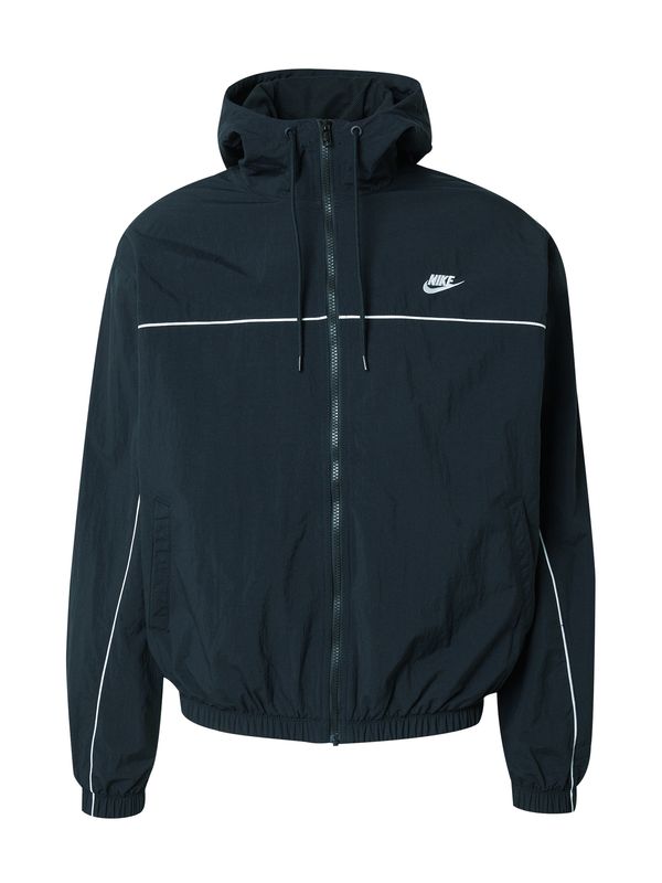 Nike Sportswear Nike Sportswear Prijelazna jakna 'CLUB'  crna / bijela