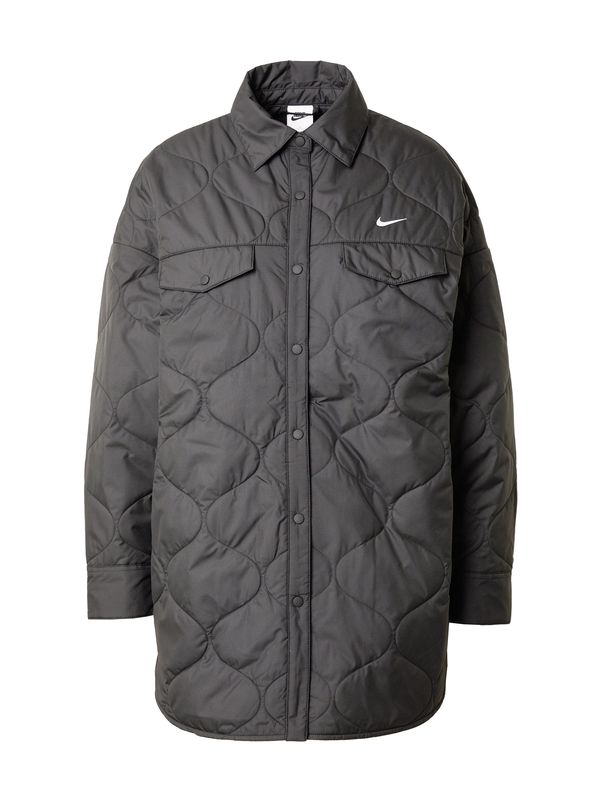 Nike Sportswear Nike Sportswear Prijelazna jakna 'ESSNTL'  crna / bijela
