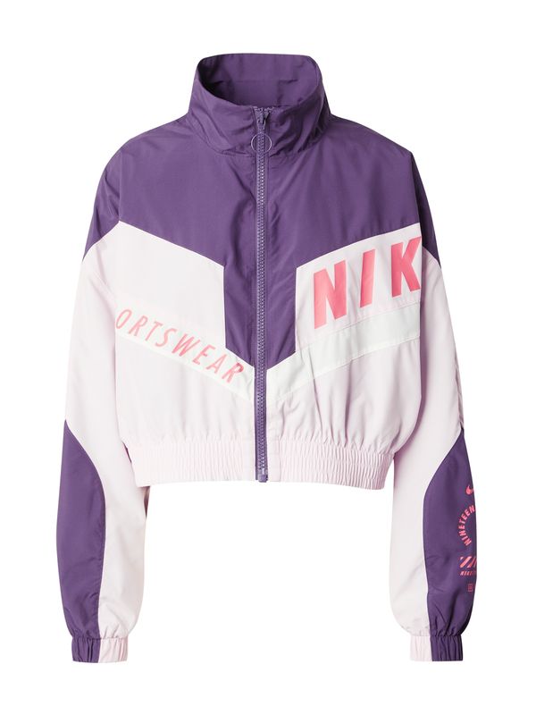 Nike Sportswear Nike Sportswear Prijelazna jakna  ljubičasta / lila / pastelno crvena / bijela