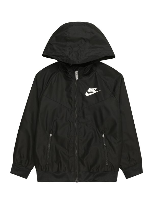 Nike Sportswear Nike Sportswear Prijelazna jakna 'WINDRUNNER'  crna / bijela