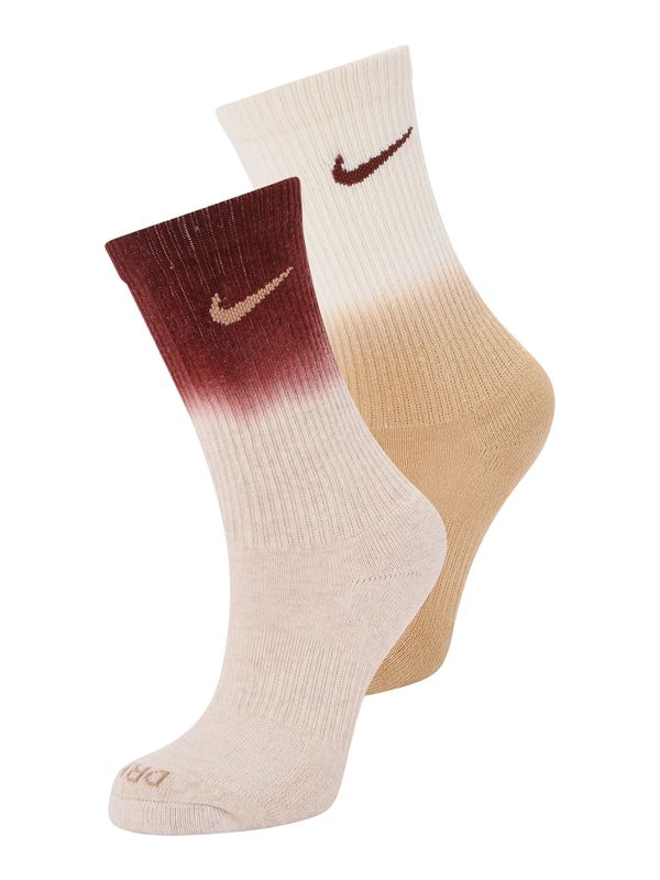 Nike Sportswear Nike Sportswear Sportske čarape 'Everyday Plus'  nude / cappuccino / boja vina