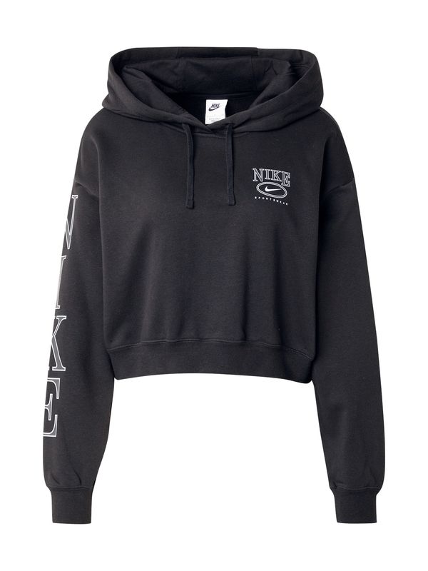 Nike Sportswear Nike Sportswear Sweater majica 'CLUB FLC'  svijetlosiva / crna