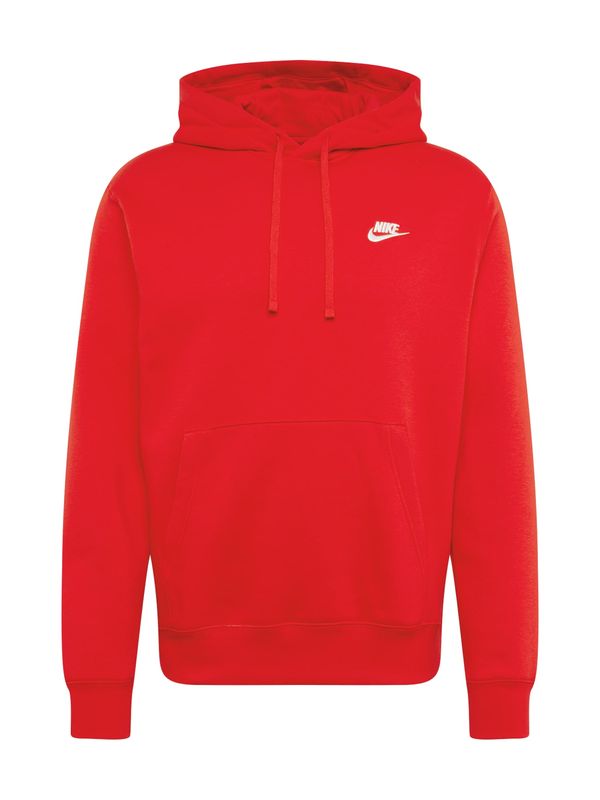 Nike Sportswear Nike Sportswear Sweater majica 'Club Fleece'  crvena / bijela