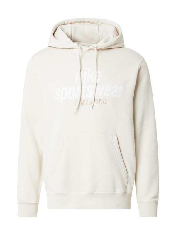 Nike Sportswear Nike Sportswear Sweater majica 'CLUB'  kaki / bijela