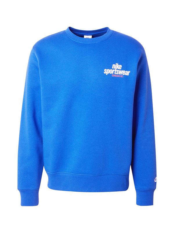 Nike Sportswear Nike Sportswear Sweater majica 'CLUB'  kraljevsko plava / bijela